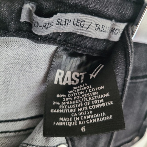 William Rast Mid-Rise Slim Leg Charcoal Gray Jeans 6 - Picture 7 of 7